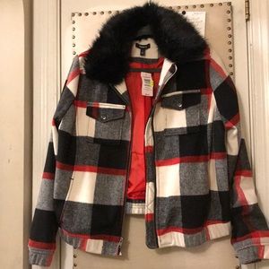 NWT buffalo check coat